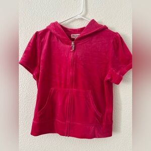 Juicy Couture' Bright Pink Velour Zip Hoodie